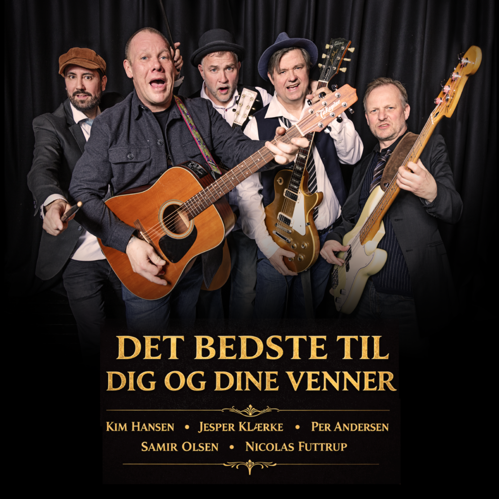 Billede af de 5 medlemmer fra Det Gas, Kim Hansen, Jesper Klærke, Per Andersen, Samir Olsen og Nicolas Futtrup